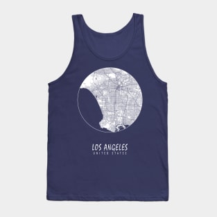 Los Angeles, USA City Map - Full Moon Tank Top